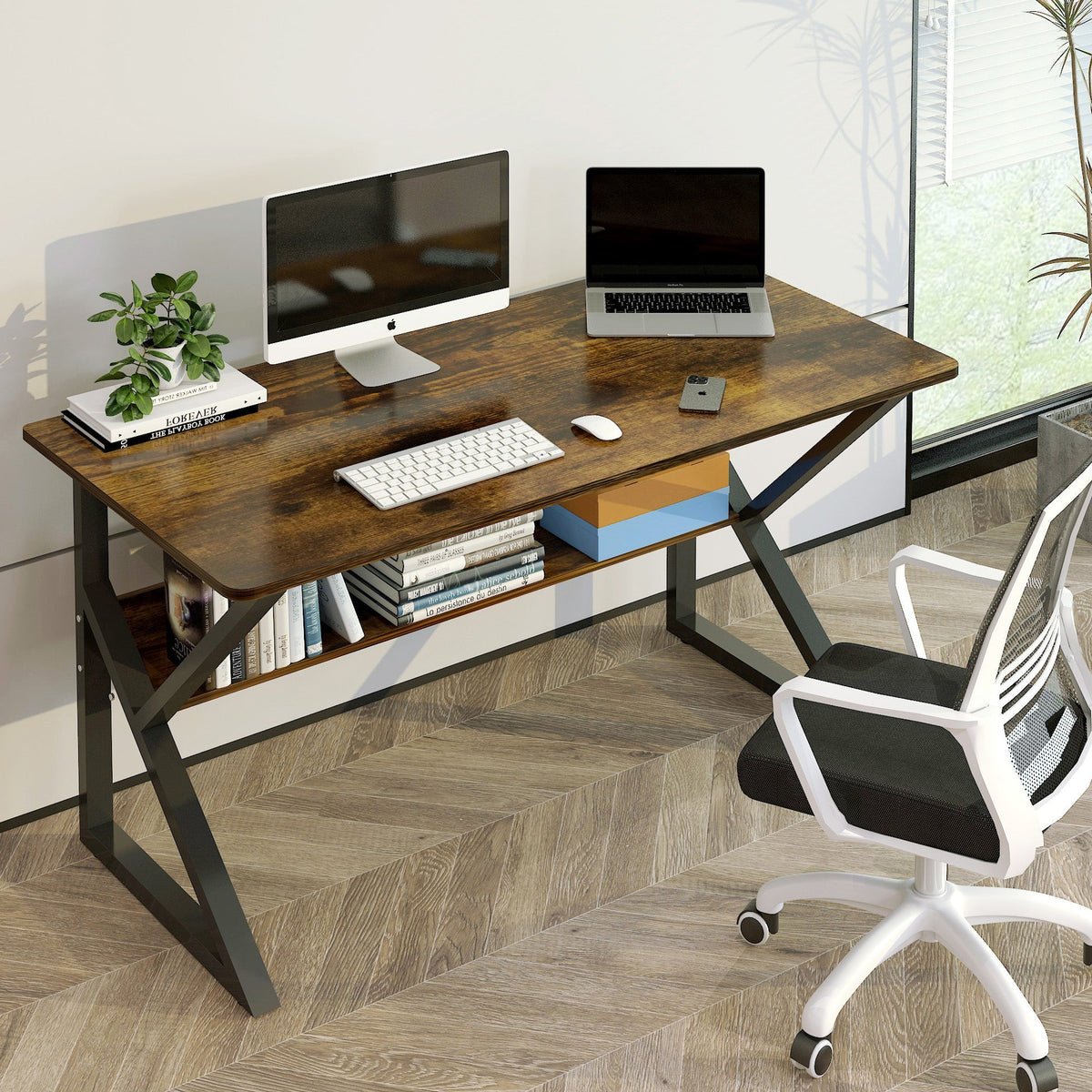 Schreibtisch Kori mit Ablageboden, 120 cm