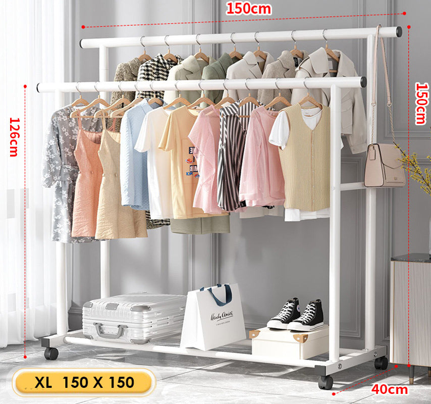 Kleiderständer mit 1 Stange, 150 cm breit