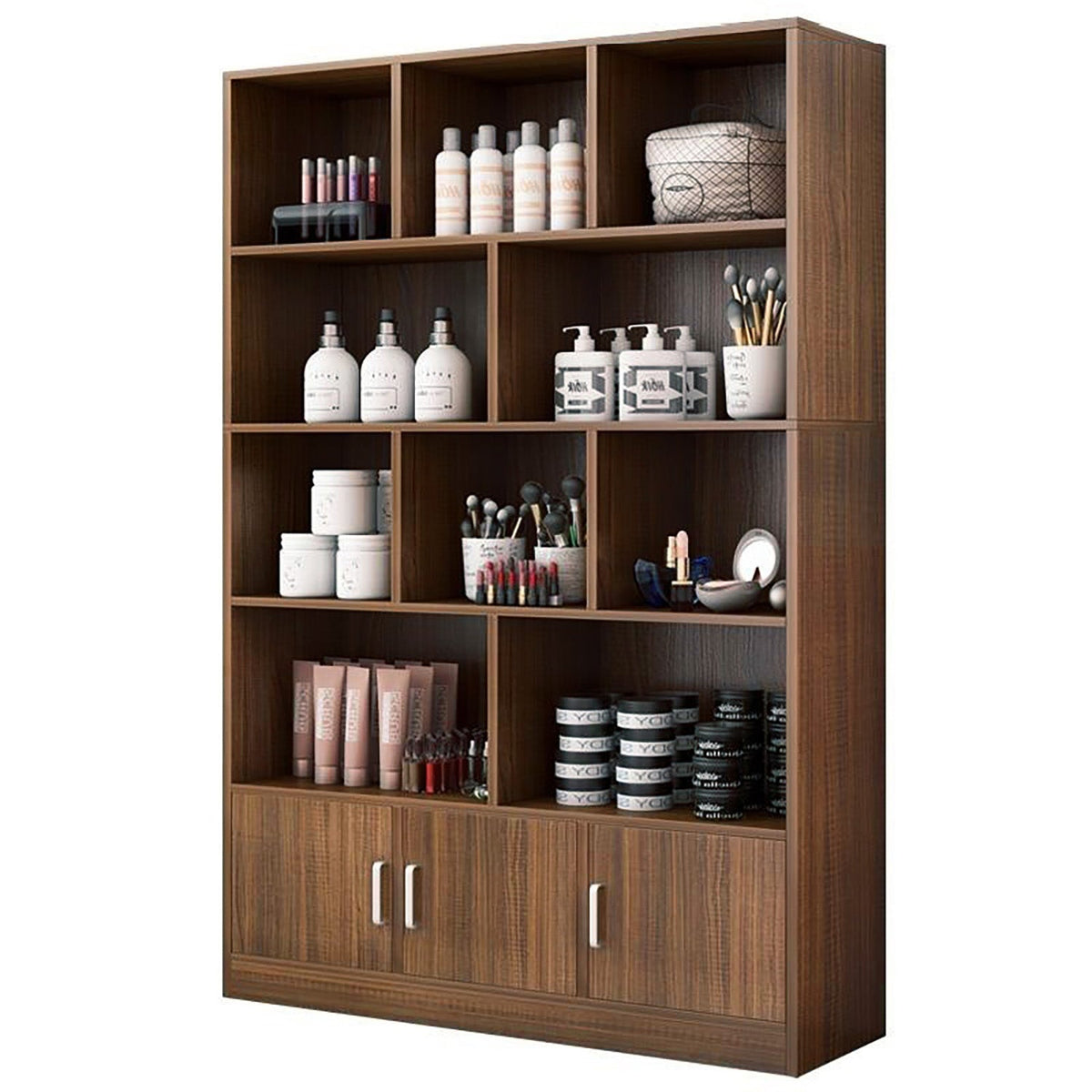 Schrank Alpha mit 3 Türen und 10 Fächern, 178 cm