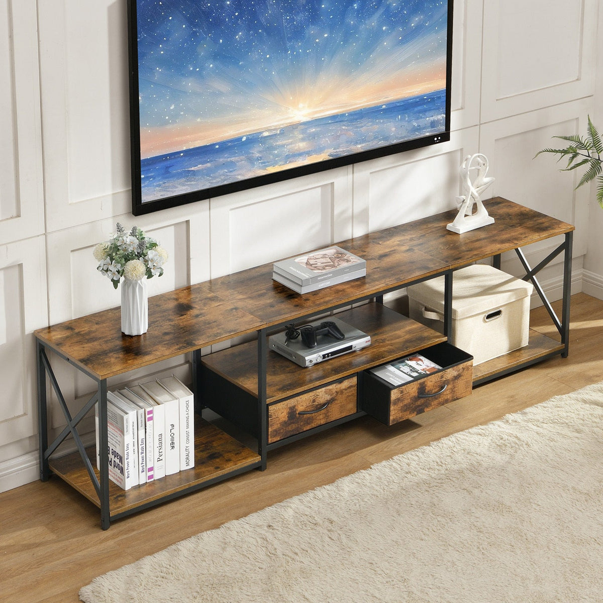 TV-Lowboard Milan mit Schubladen und Stauraum