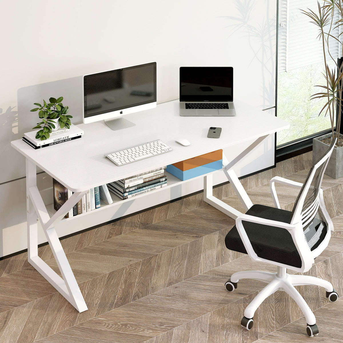 Schreibtisch Kori mit Ablageboden, 120 cm