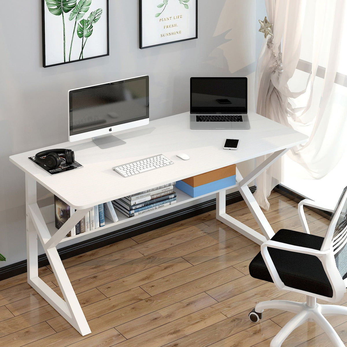 Schreibtisch Kori mit Ablageboden, 120 cm