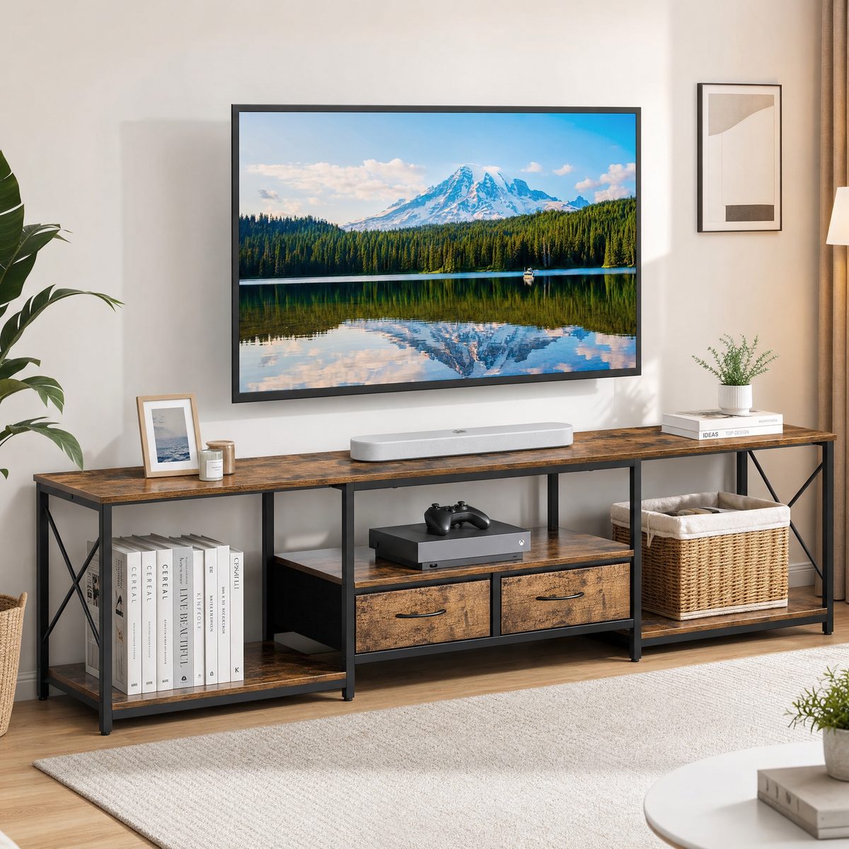 TV-Lowboard Milan mit Schubladen und Stauraum