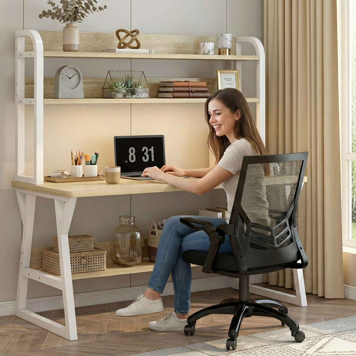 Schreibtisch Aspire mit Bücherregal